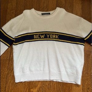 brandy melville cropped new york sweater
